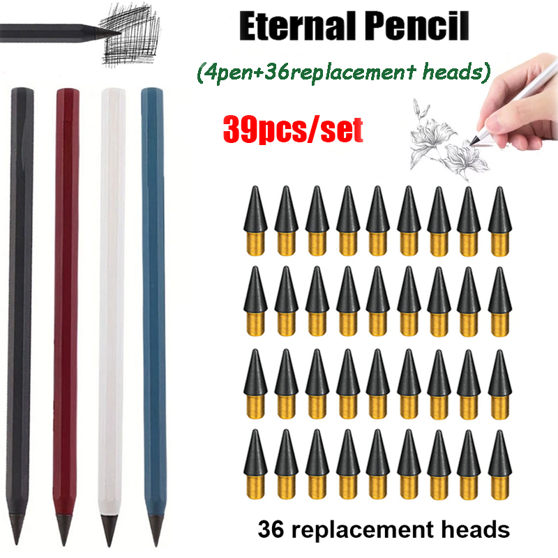 Writing Tools - 39 Buah/Set Pensil Logam Kreatif Teknologi