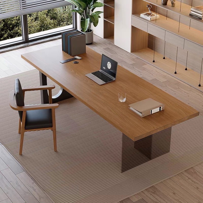 Office Furniture - Meja Kantor Kayu Mengambang Akrilik Italia