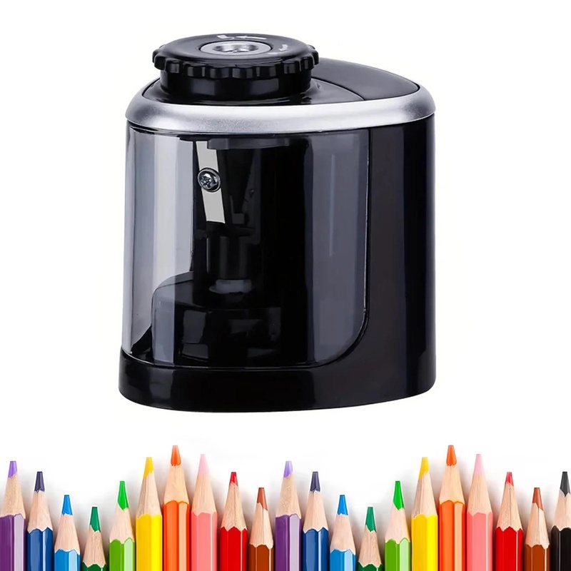 Electric Pencil Sharpener Usb - Pengasah Pensil Elektrik Desktop Otomatis 6-8Mm