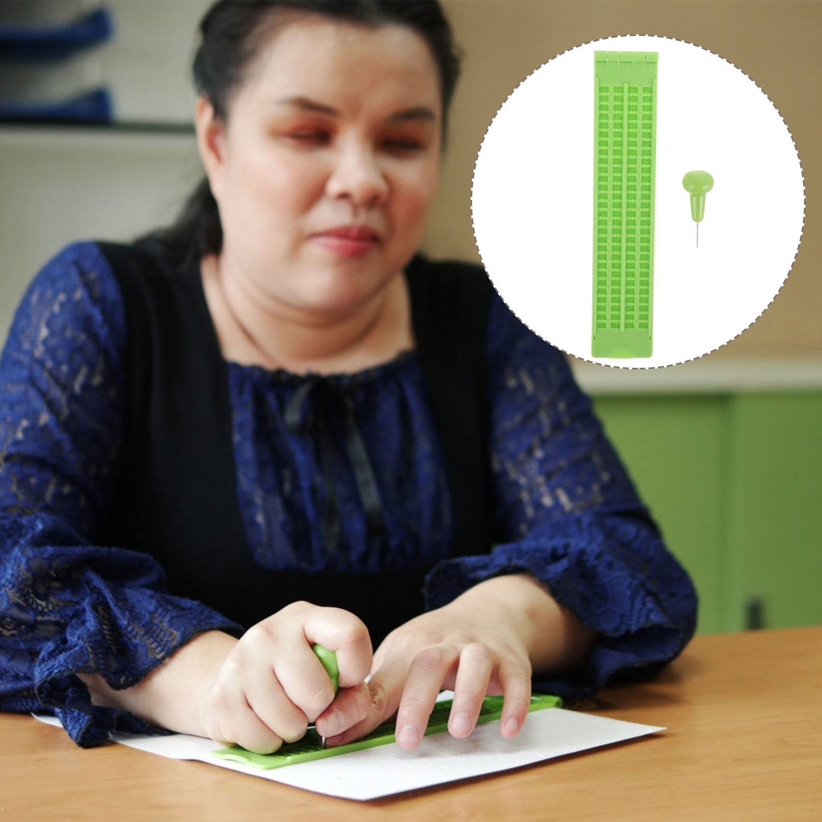 Writing Tools - 1 Set Alat Tulis Braille Plastik