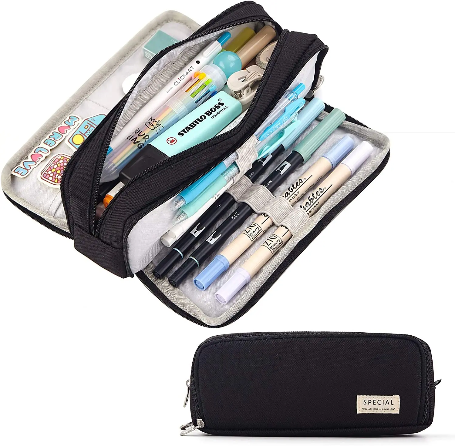 Aesthetic Large Pencil Case Pouch - Tempat Pensil Kantong Pensil Kapasitas Besar
