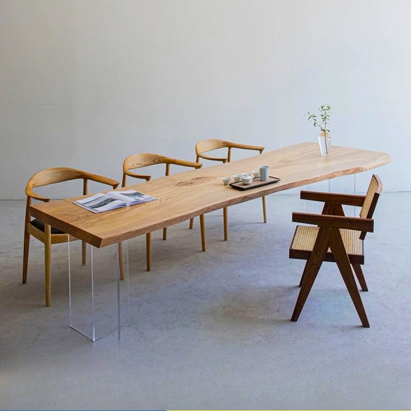 Meja Mengambang Akrilik Kayu S - Office Furniture ulasan dan harga