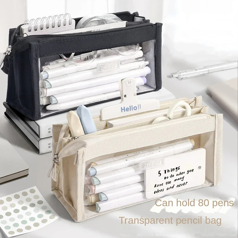 Tas pensil 6 lapis kapasitas b - Aesthetic Large Pencil Case Pouch ulasan dan harga
