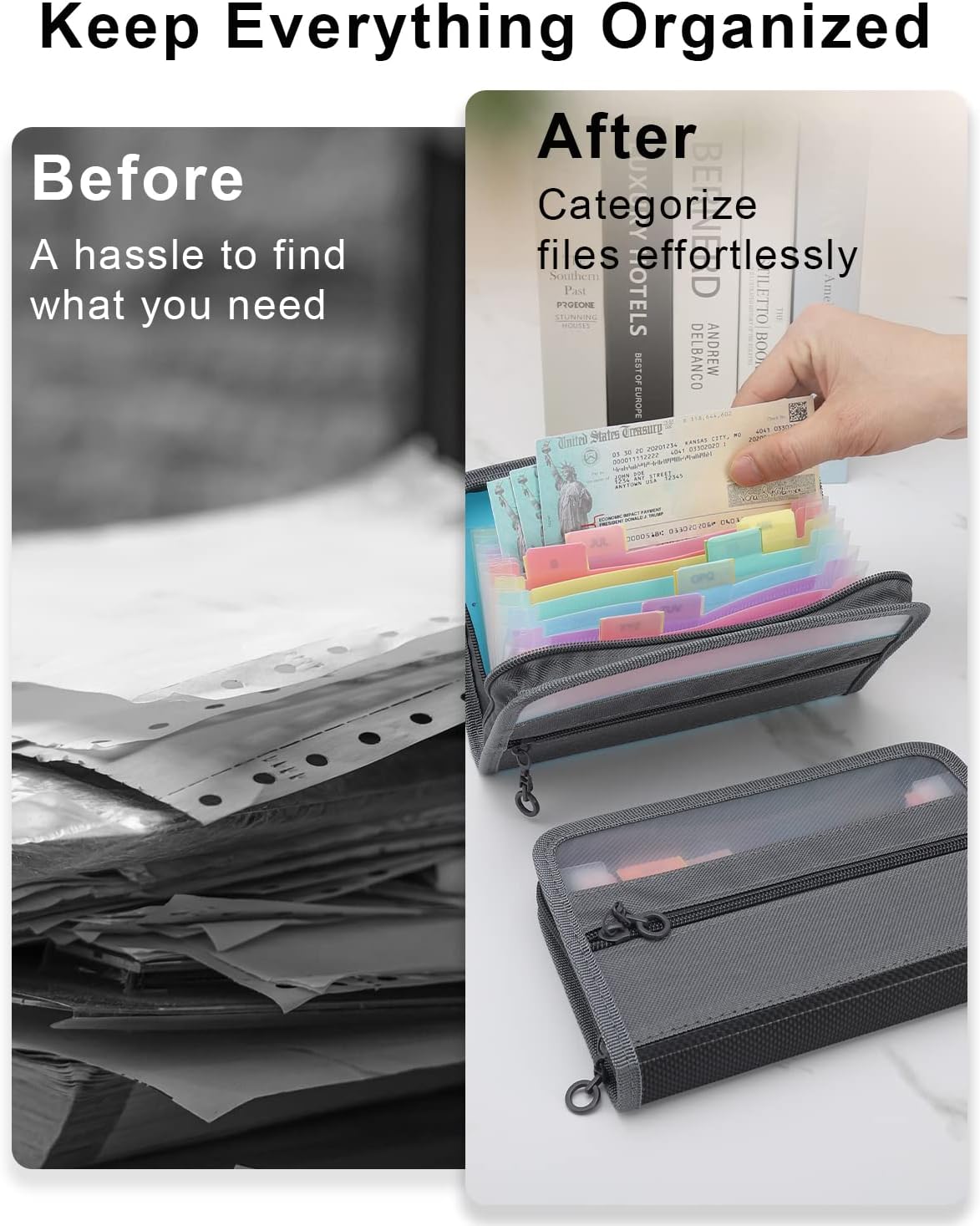 Organizer File Akordion Kecil  - Expandable Accordion File Folder 13 Pockets ulasan dan harga