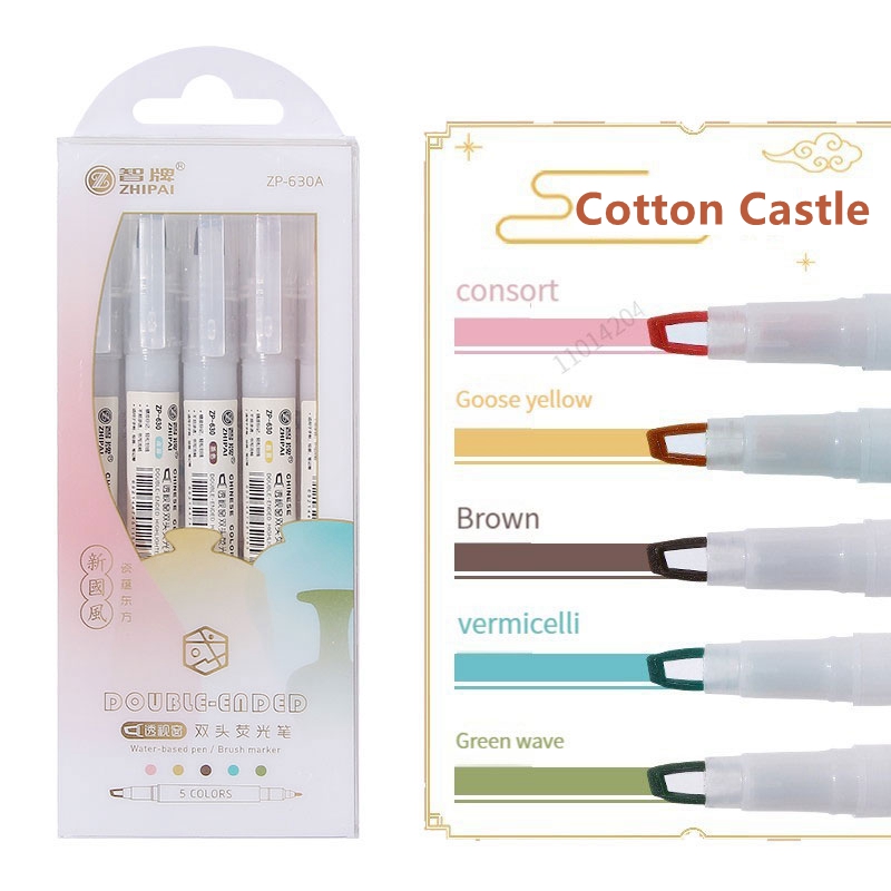 5 Buah/Set Pena Stabilo Ujung  - Pastel Highlighter Set Double Ended ulasan dan harga