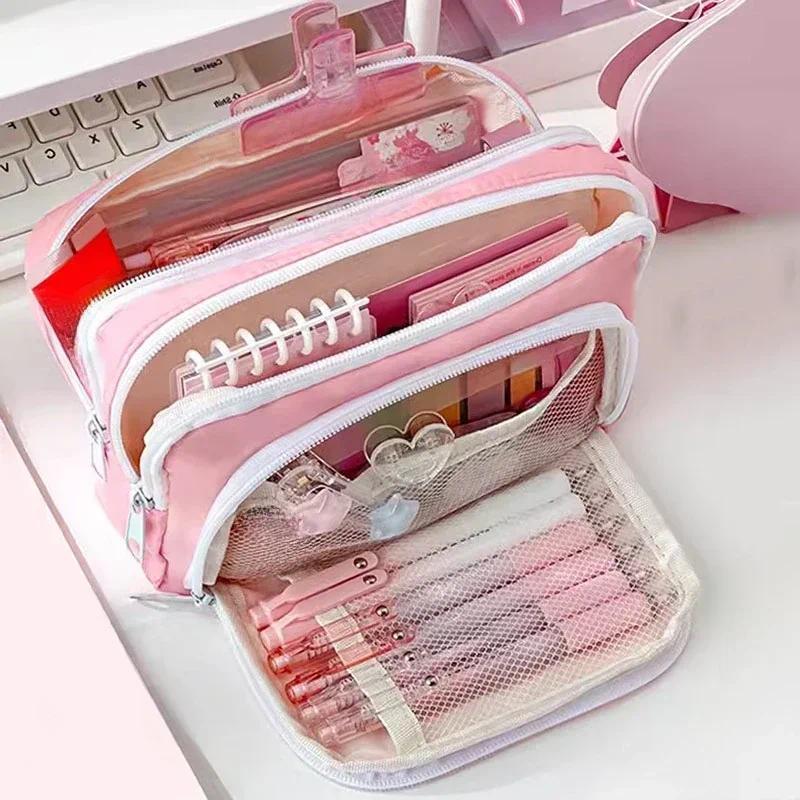 Tas Pensil Estetis Kapasitas B - Aesthetic Large Pencil Case Pouch ulasan dan harga