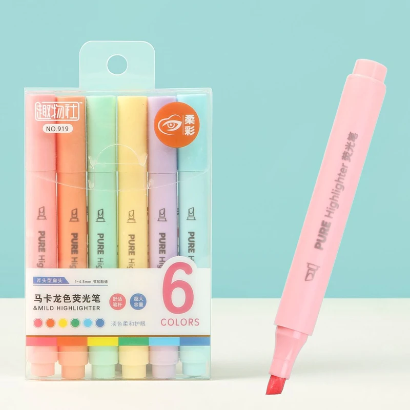 6 Buah Pena Stabilo Pastel-Set - Pastel Highlighter Set Double Ended ulasan dan harga
