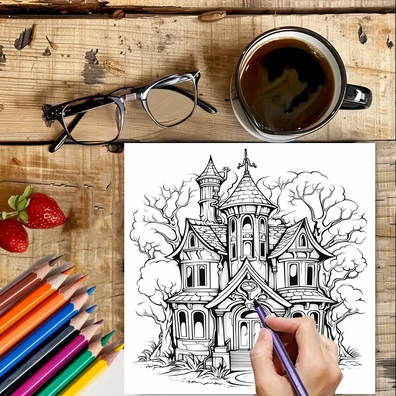 Buku Mewarnai Rumah Hantu untu - School Supplies ulasan dan harga