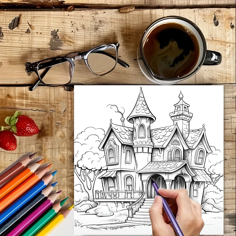 Buku Mewarnai Rumah Hantu untu - School Supplies ulasan dan harga