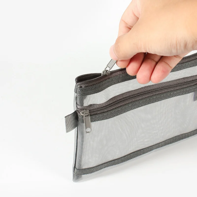 Tas Alat Tulis Jaring Nilon Tr - Clear Mesh Pencil Pouch For Exam ulasan dan harga