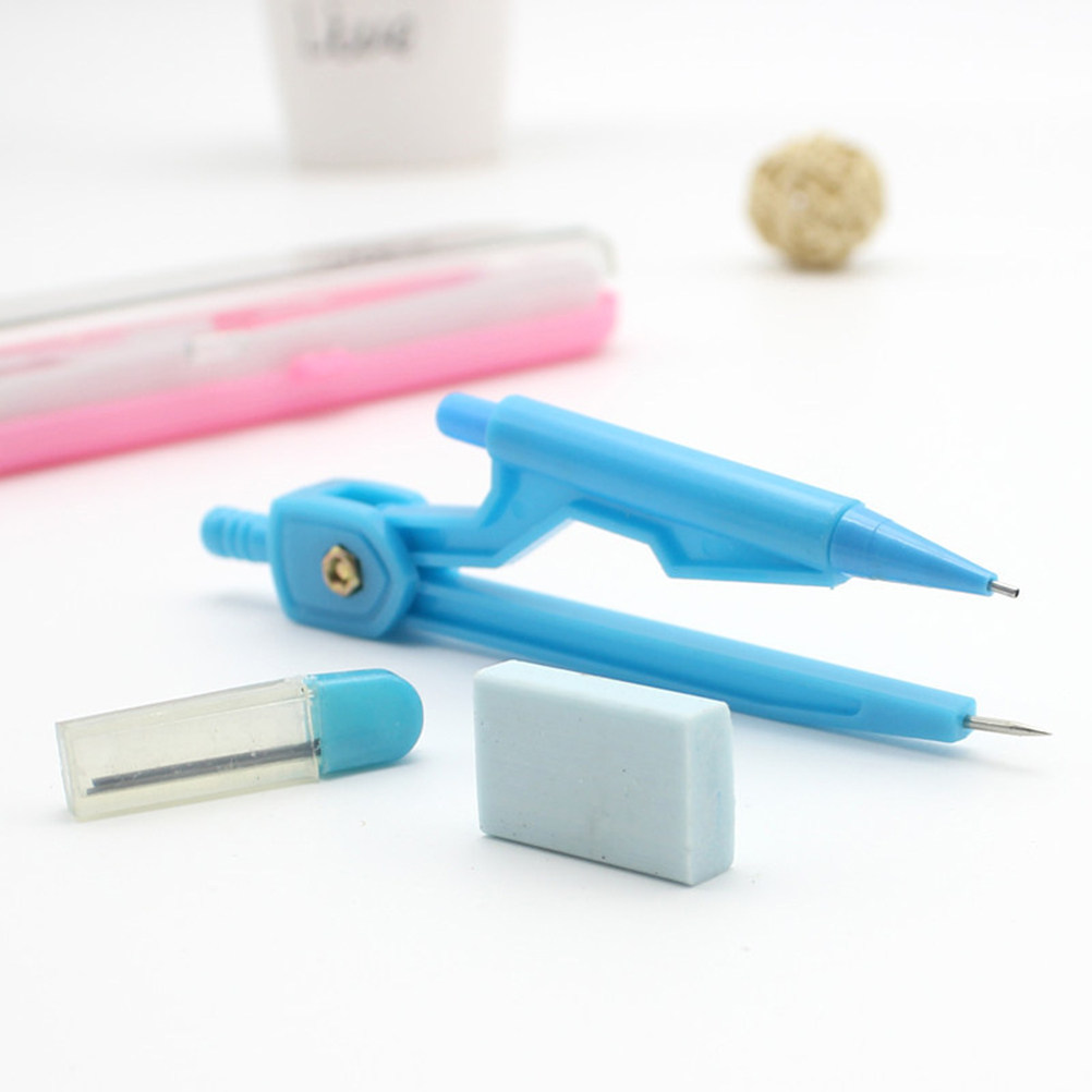 3Pcs Set Kompas Pensil Otomati - Math Geometry Set With Compass ulasan dan harga