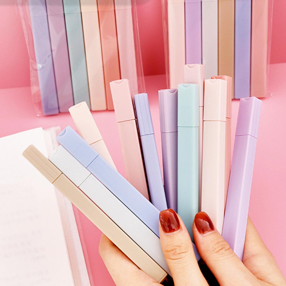 Spidol Warna-warni 6pcs Set Pe - Pastel Highlighter Set Double Ended ulasan dan harga