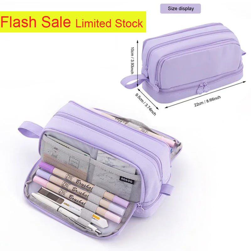 Kotak Pensil Kapasitas Besar 4 - Aesthetic Large Pencil Case Pouch ulasan dan harga